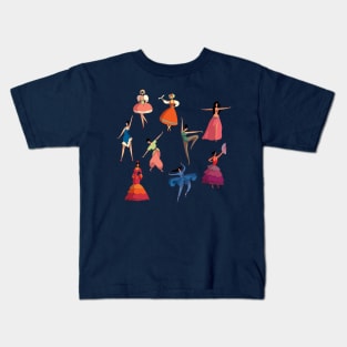 girls dressed performing dances Kids T-Shirt